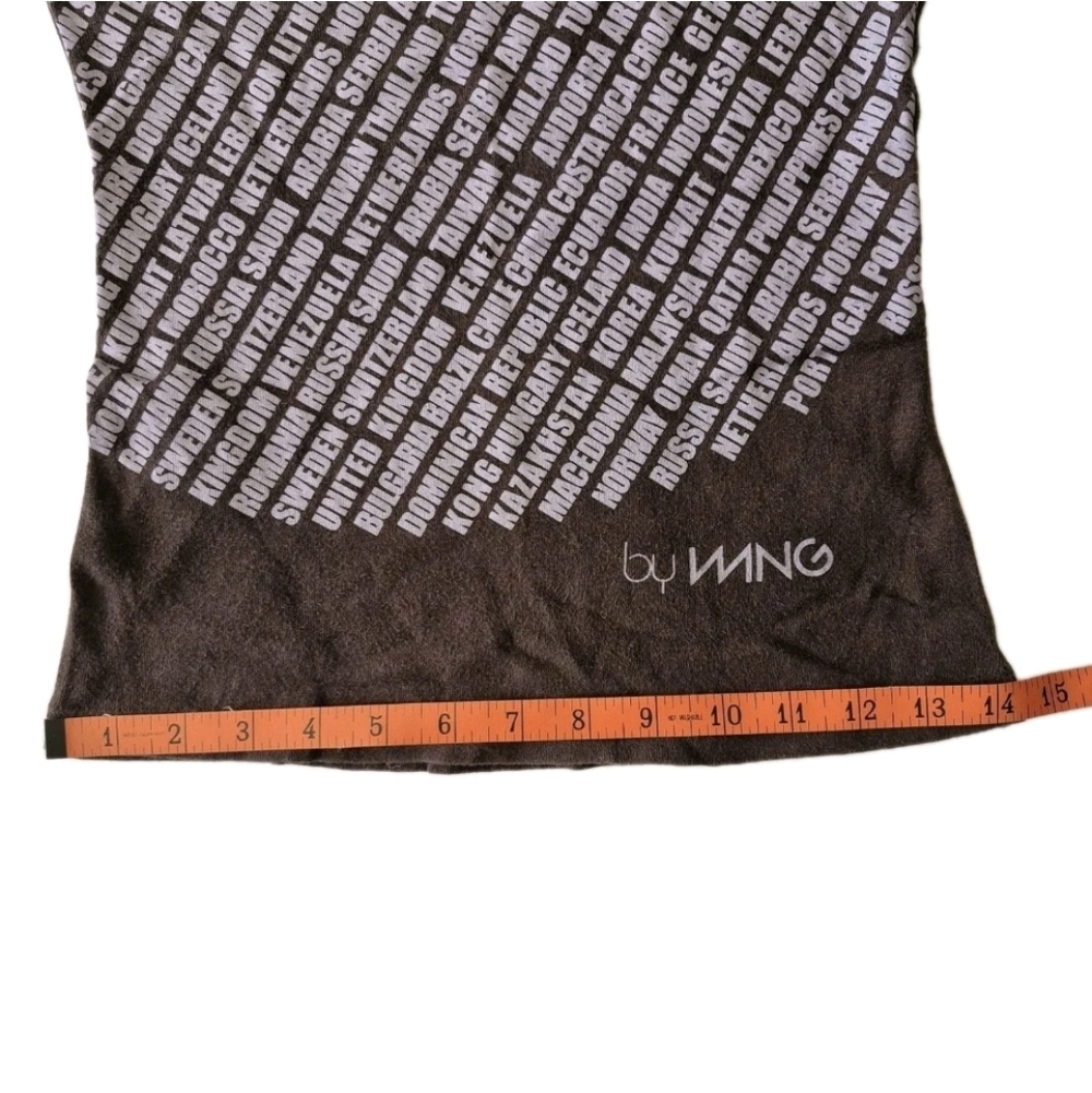 Mango Brown and White Diagonal Country-Print Long Sleeve Tee - Picture 9 of 11